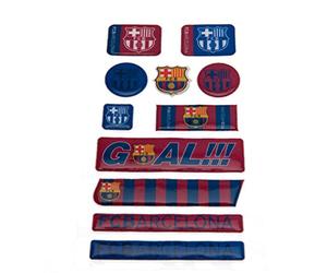 FC Barcelona Official Fun Bubble Football Crest Sticker Set (One Size) (Burgundy/Blue)