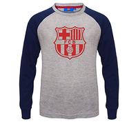 FC Barcelona Official Gift Kids Crest Long Sleeve T-Shirt Grey 4-5 Years