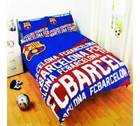 FC Barcelona Official Impact Reversible Football Crest Double Duvet Set (Double Bed) (Blue/Red)