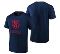 FC Barcelona Official Soccer T-Shirt for Men, Mens Sports Short-Sleeve Crew Cotton Tees, Licensed Barça Tees for Men
