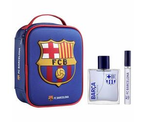 FC Barcelona Perfume Gift Set for Teens & Adults, Natural Eau De Toilette Spray 100 ml, 3D Zip Case & Perfume Pen 10ml, Vegan, Dermatologically Tested & Travel Friendly, Best Gift for FCB Fans