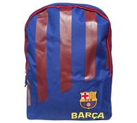 Hy-Pro FC Barcelona Crest Backpack, Blue and Maroon Striped, Multi-Compartment