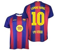 FC Barcelona T-Shirt Lamine Yamal 25/26 | 1st Team for Adults | Official Replica Stadium with Name and Barça Back (UK, Alpha, XL, Regular, Regular, Red and Blue)