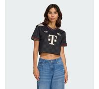 Adidas Fc Bayern 25/26 Cropped Third Woman Short Sleeve T-shirt Black S Women