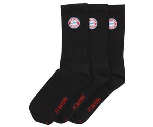 FC Bayern München Crew Socks Pack of 3, black, 43-46