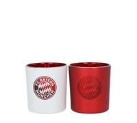 FC Bayern München I Lantern, Tea Light Holder, Candle Holder, Set of 2, Red/White