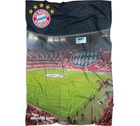 FC Bayern München Large Blanket Allianz Arena 150 x 200 cm Football FCB German Record Champion Mia San Mia Champions League Bundesliga Soft Cuddly Polyester Fleece Blanket