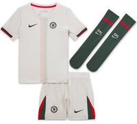 FC Chelsea 2025/26 Stadium Away 3-Piece Nike Replica Football Jersey Set for Younger Kids, Phantom/Speed Red/Galactic Jade, HJ5616-031, S