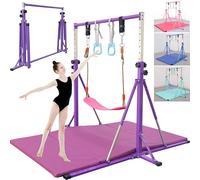 FC FUNCHEER Foldable Gymnastics Bar,5FT Horizontal bar,Adjustable Kids Training bar for Kids Ages 3-15,Kids Gymnastics bar,Triangle Stable Structure-Gym Equipment for Home