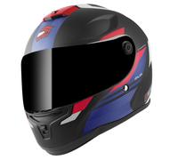FC-Moto FF114B Zeron Helmet, black-white-red-blue, size M for Men