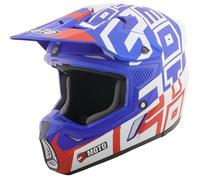 FC-Moto Merkur Flex Motocross Helmet, white-red-blue, size S for Men
