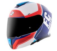 FC-Moto Novo Circuit Helmet, white-red-blue, size XS for Men