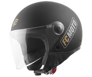FC-Moto Square-RS Jet Helmet, black-gold, size XS for Women