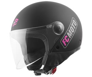FC-Moto Square-RS Jet Helmet, black-purple, size M for Women