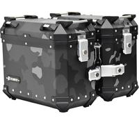 FC-Moto Terreno EVO Camo Black 28 L Alu Side Case Set + Lock Cylinder Set, black-grey, size 28 for Men