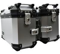 FC-Moto Terreno EVO Silver 28 L Alu Side Case Set + Lock Cylinder Set, grey-silver, size 28 for Men