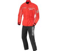 FC-Moto Urban Rain Kit Two Piece Motorcycle Rain Suit, black-red, size XL for Men