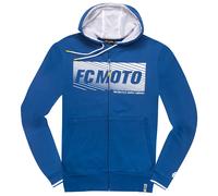 FC-Moto Waving Zip Hoodie, white-blue, size M for Men