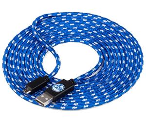 FC Schalke 04 Micro USB Ladekabel Fussball Blau/Weiß