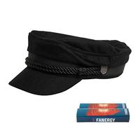 FC St. Pauli Elbsegler Black Boat Hat - Skull Pin - Official Merchandise - Size 56, 58, 60 (Head Circumference in cm), black, 7 3/8