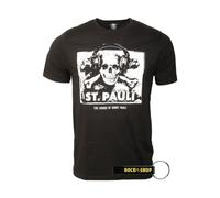 FC St. Pauli Men's T-Shirt Black Sound FCSP Fan Item + RocknShop Bottle Opener, black, XL