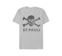 FC St. Pauli - Totenkopf Grey - T-Shirt - grey - S - 100% Cotton,Jersey S
