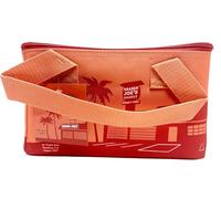 FC Trader Joe's Insulated Shopping Bag, 1.5 Gallon Capacity, Coral and Red, Retro Store Design