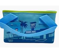 FC Trader Joe's Mini Insulated Bag, Blue Palm Tree Design, Reusable Cooler Tote