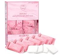 FCAEON Disposable Towel Tablet 25x23cm 50 PACK Individually Wrapped Coin Towelettes Disposable Cleaning Washcloth Coin Tissue Expandable Tower Tablets for Sensitive Skin Beauty & Personal Care (Pink)