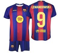 FCB FC Barcelona Children's Kit 9 Lewandowski Home Kit 25/26 Official Replica - Children's Set with T-Shirt and Trousers