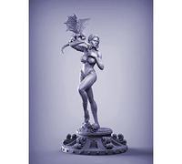 FCBEL 1/24 75mm fantasy female warrior and young dragon resin character die-cast model, unassembled and unpainted miniature soldier kit/Y2334