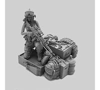 FCBEL 1/35 US Commando Female Soldier Miniature Kit Resin Die-cast Model(with base)Unassembled and unpainted character model kit-A907B6