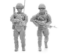 FCBEL 1/35 WWII British Airborne Paratrooper resin soldier model making kit (2 people) unassembled and unpainted die-casting miniature model //T356P