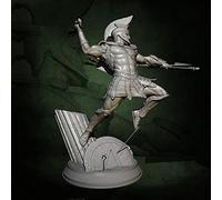 FCBEL 78mm Ancient Greek God of War Miniature kit Resin Character die-cast Model, Unassembled, Unpainted, Beige/White Figurine //Y3908X