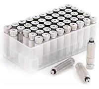 FCBFJSW 50Pcs High Pressure Misting Nozzles 10/24 UNC Thread Brass Atomizing Nozzles Stainless Steel 3 Sections 0.2mm Hole for Greenhouse Landscaping O Stainless Steel-3 Sections 0.15mm Hole Diameter