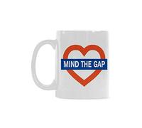 FCBFPT 11oz Coffee Mug Mind The Gap Cute Mug Ceramic Coffee Mugs for Women and Men