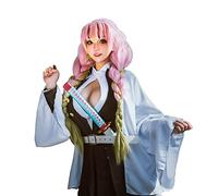 FCCAM Mitsuri Cosplay for Demon Slayer Mitsuri Full Set Kanroji Kimono Costume Kanroji Anime Outfit for Halloween