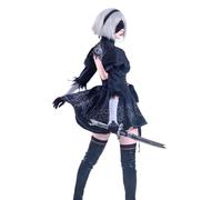 FCCAM YoRHa 2B Cosplay Costume for Women Nier Automata Cosplay Costume, Perfect for Comic-Con, Photo Shoots and Parties, M