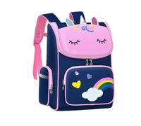 FCCBDFC School Bag Elementary Students Schoolbag 6-12 Years Old Boys And Girls Shoulders Backpack 1-6 Grades-a- Blue Trumpet