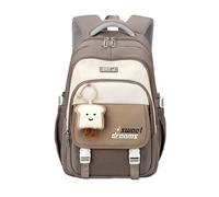 FCCBDFC School Bag Girls Backpack For Kawaii Bookbag Teenage Multiple Pockets Primary Elementary Middle School-khaki