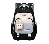 FCCBDFC School Bag Girls Backpack For Kawaii Bookbag Teenage Multiple Pockets Primary Elementary Middle School-black