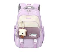 FCCBDFC School Bag Girls Backpack For Kawaii Bookbag Teenage Multiple Pockets Primary Elementary Middle School-purple