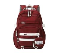FCCBDFC School Bag Junior Middle Student Girls Backpacks Boys 12 To 14 Years Lightweight Large Capacity Senior High Bags For Teen-red