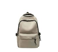 FCCBDFC School Bag Large Capacity Solid Color Backpack For High Students, Simple Black Travel Middle Students-gray