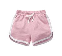 Fccrian Baby Girls Boys Shorts Cotton Active Athletic Running Sleeping for Toddler Kids Big Girl's Boy's Summer Beach Sports 9 Month Shorts (Pink, 5-6 Years)