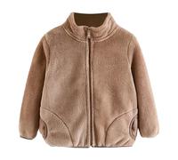 Fccrian Toddler Baby Winter Jacket 3D Ears Hoodie Coat Faux Fuzzy Thicken Warm Outwear for Girls Boys Coat Rack Wall Mounted Girl (Khaki, 2-3 Years)