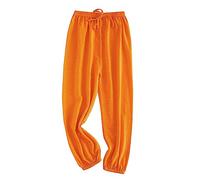 Fccrian Toddler Kids Baby Girls Boys Soild Elastic Basic Long Pants Casual Joggers Sports Dance Pants Hoodie and Pants Set Girls 5t (Orange, 8-9 Years)