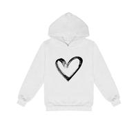 Fccrian Toddler Kids Girls Boys Boys Sweatshirt Pullover Hoodies Cute Printed Hooded Sweatshirts Sweaters Crop Top for Teen Girls (White, 9-10 Years)