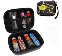 FCDYLBD Fingerboard Case for Teck Deck Ultra DLX Finger Skateboards, Storage Case Compatible with 8 Mini Skateboards (Jet Black)