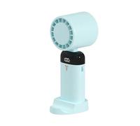 FCfpxwtz Hand Held Fans, Bladeless Mini Handheld Desk Fan Cooling Ice Sheet 3600mAh USB Rechargeable Multicolor(Blue 1200mah)